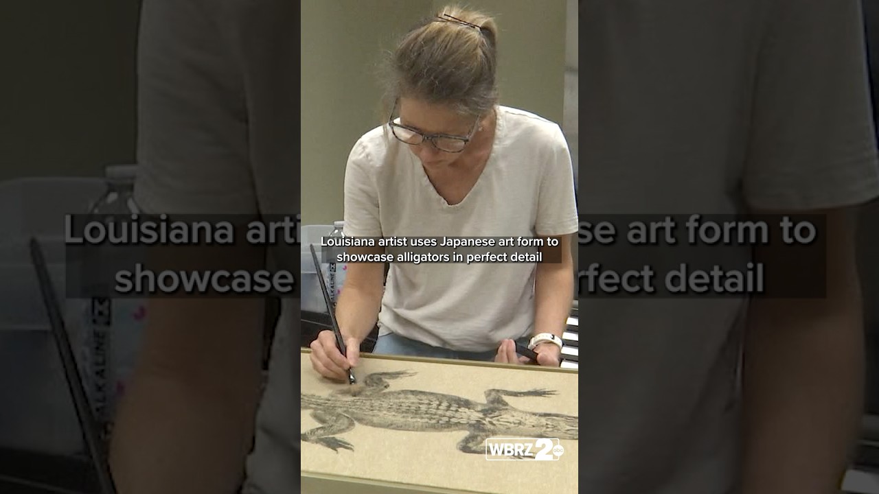 Louisiana artist uses Japanese art form to showcase alligators in