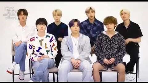 BTS teaching us hand gestures😍 #the Late Show with Stephen Colbert💜