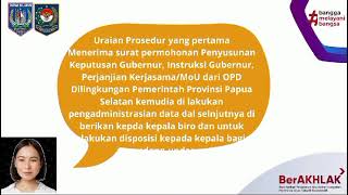 Penyusunan SOP Tata cara pembuatan surat keputusan gubernur pada biro hukum provinsi Papua Selatan