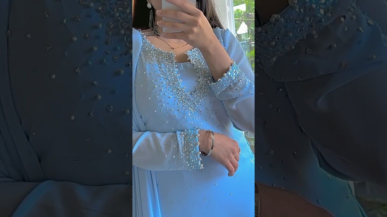 Model inspired hand Embroidery work outfit designing🫰🏻 #shortsviral