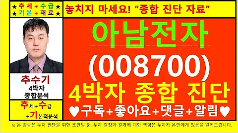 아남전자(008700)종목진단및향후주가전망 추수기(추수)전문가