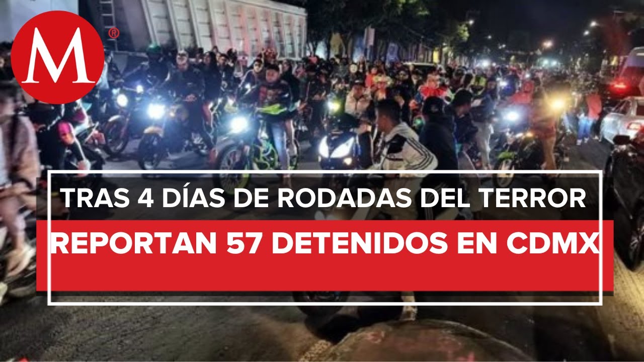 Policía de CdMx detiene a 57 personas en cuatro días de rodadas del terror