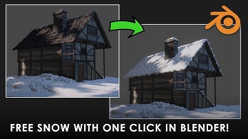 One-click snow for free in Blender! (plus bonus snow shader tutorial)