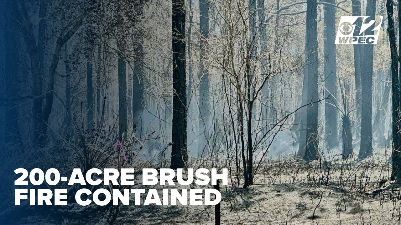 200-acre weekend brush fire in Martin County now 100% contained - YouTube
