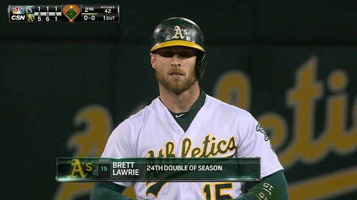 SEA@OAK: Lawrie rips an RBI double to center