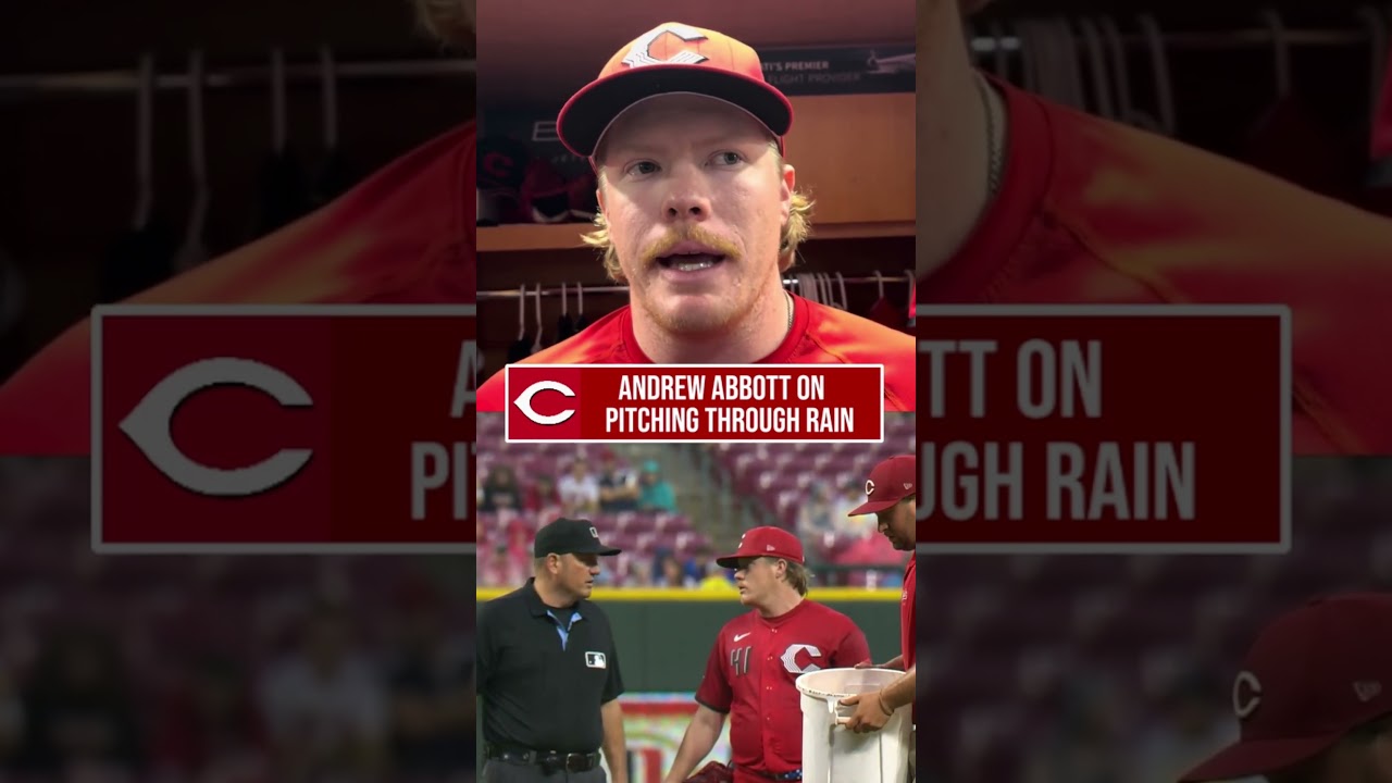Andrew Abbott on Pitching Through Heavy Rain on vs Pirates #Reds