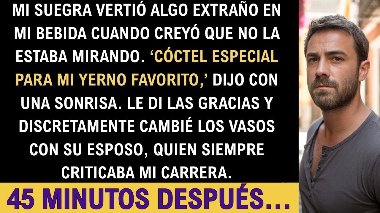 Mi Suegra Le Puso Algo a Mi Bebida en la Cena Familiar; Cambié los