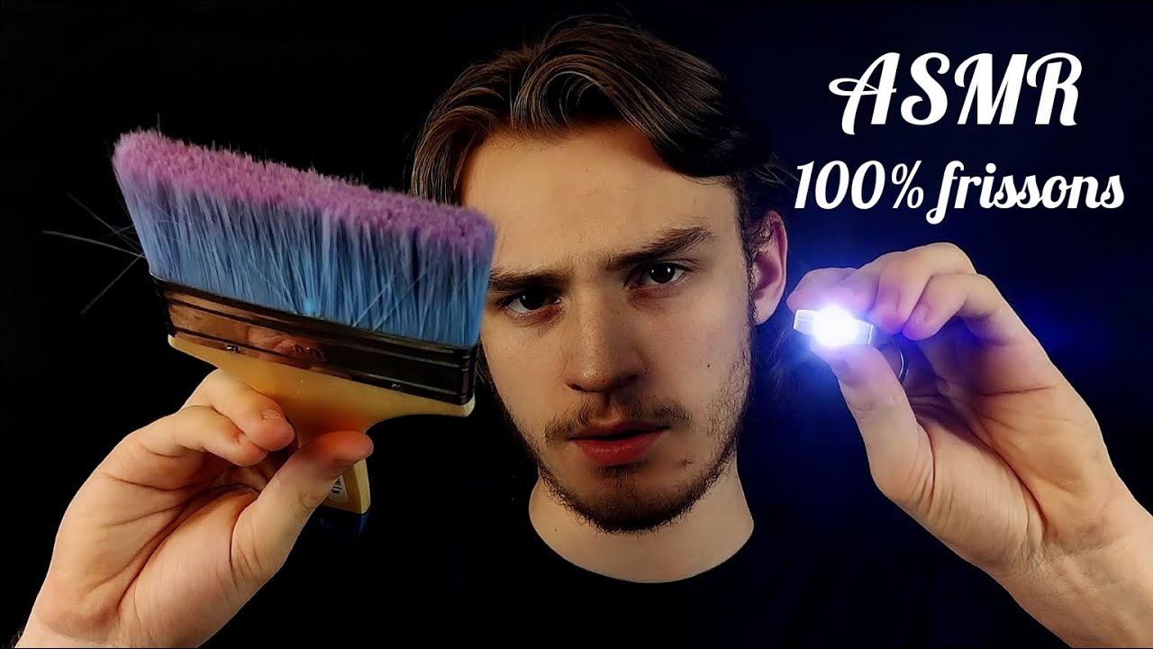 ASMR - 100% visuel / 100% frissons (pinceaux, lumières, hand movements)