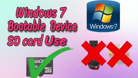 How To Create  Windows 7 Bootable Device Micro SD Card Use 🤔
