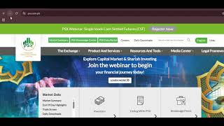 Basic steps to open a account in psx market 