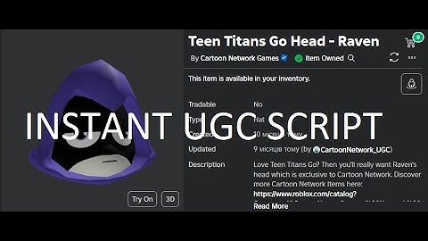 [PATCHED!] Cartoon Network Game On Raven Head instant UGC script [Roblox Exploiting]