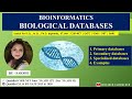 Biological Databases Explained | Types, Classification& Examples| Bioinformatics#bioinformatics #ai