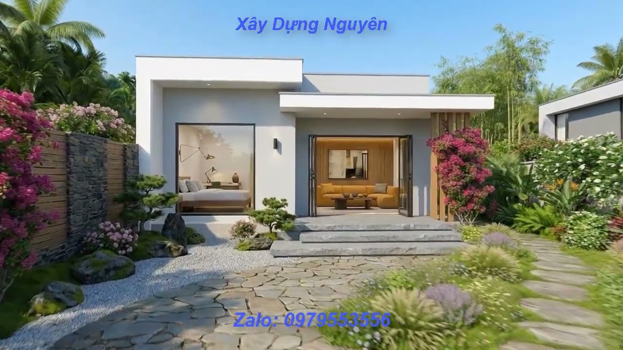 Mẫu Nhà Cấp 4 Sân Vườn Diện Tích 6x14m Thiết Kế 3 Phòng Ngủ #cap4