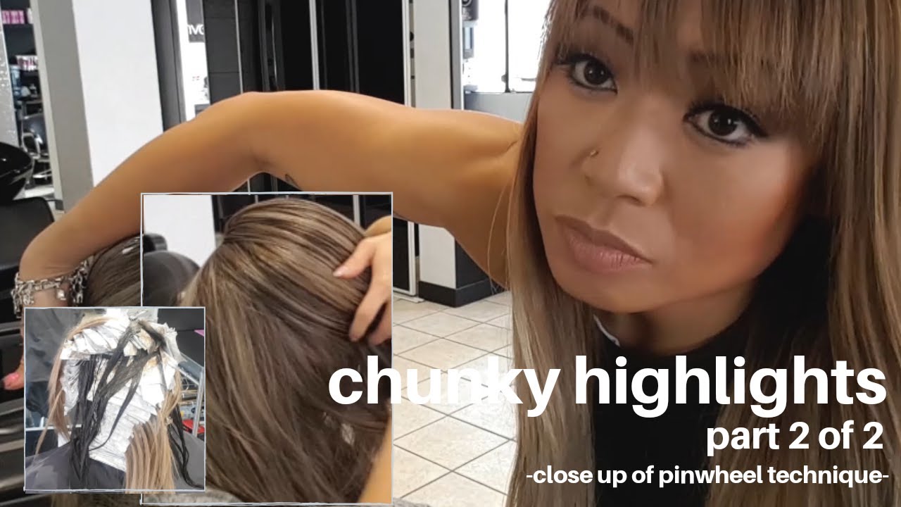 Using the PINWHEEL pattern for chunky highlights - YouTube