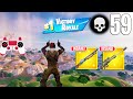 59 elimination solo vs squads gameplay wins fortnite chapter 5 season 2 ps4 controller