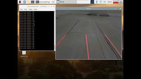 Autonomous lane following car Demo- Camera view