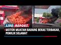 Motor Bermuatan Barang Bekas Terbakar di SPBU Nganjuk usai Isi BBM, Pemilik Selamat