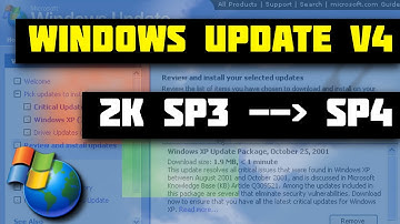 Upgrading 2K SP3 to SP4 in Windows Update v4