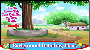 Draw Detailed Tree For Street Scenery Background / Photoshop tutorials for digital painting
