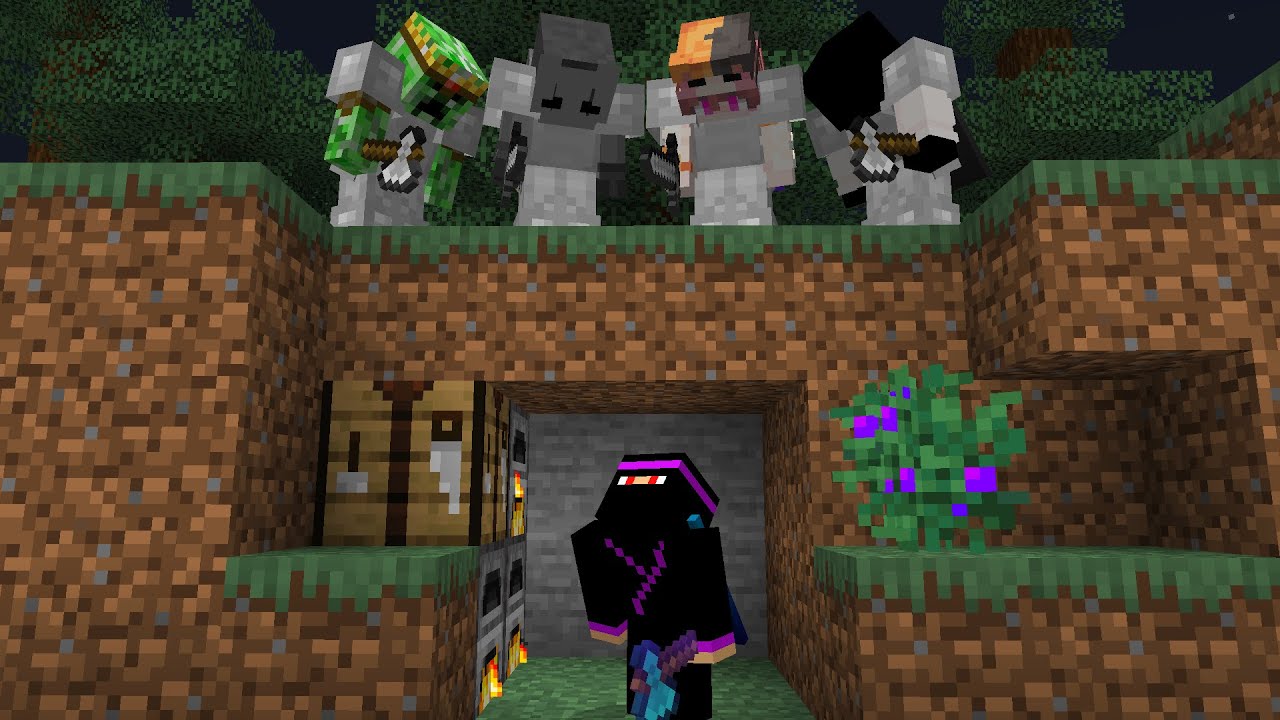 Minecraft Speedrunner VS 4 Hunters FINALE REMATCH