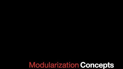 Programming Concepts: Modularization