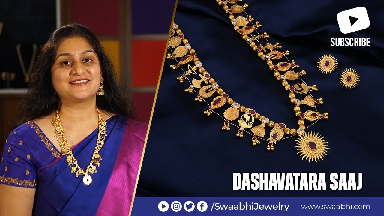 Dashavatara saaj - Inspired by Kolhapuri saaj - Traditional necklace of Maharashtra