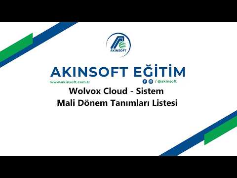 WolvoxCloud - Sistem - Mali Dönem Tanımları Listesi