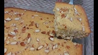 This Famous Middle Eastern Dessert Basbousa Recipe I Easiest way to make Basbousa I Semolina Cake