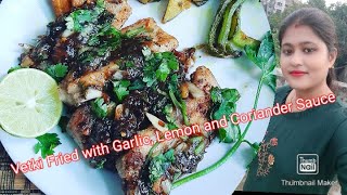 GRILLED VETKI WITH GARLIC LEMON AND CORIANDER SAUCE I Grilled Fish With Coriander Butter