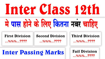 Class 12 me pass hone ke liye kitne Number Chahiye | 12th Passing Marks | 12th First Division Marks