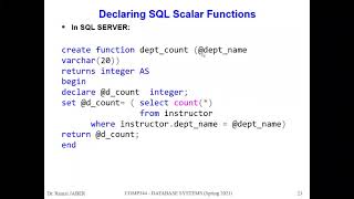 COMP344 Lecture 19 Advanced SQL Ch5