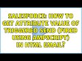Salesforce how to get attribute value of triggered send fired using ampscript in html email