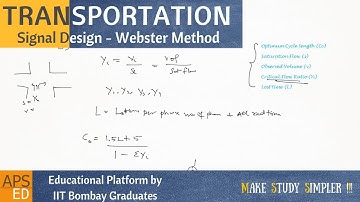 Traffic Signal Design - Webster Method | Transportation Engineering