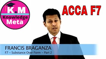ACCA F7 Financial Reporting - Lecture 29 - Substance Over Form Part  2