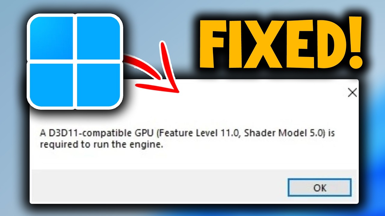 How to Fix D3D11 Compatible GPU Error on Windows 10/11 - Step by Step ...