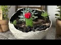 Cement Pot Ideas with Balloons