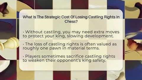 What Is The Strategic Cost Of Losing Castling Rights In Chess? - The Chess Codex
