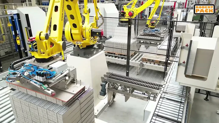 Fanuc Robot Arm Palletizing Trays of Pet Food with Film Slip Sheets | www.ProPac.com