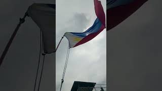 My little bit faded 3ft x 5ft Philippine flag waving (July 28th 2025)