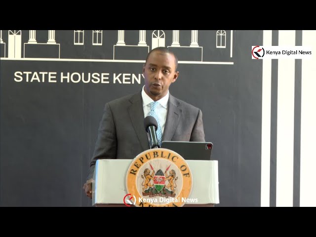 State House Spokesperson Hussein Mohamed urgent Press Briefing on Ruto's Emergency Cabinet Session!! class=