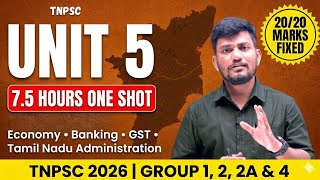 🔥 TNPSC 2026 –UNIT 5 COMPLETE ONE SHOT | Indian Economy +TN Administration | Group 1, 2, 2A &4