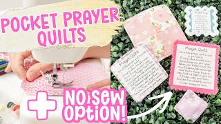 Easy Beginner Sewing DIYS in less than 15 mins! 5 MIN NO SEW OPTION Included! Mini Prayer/Hug Quilts