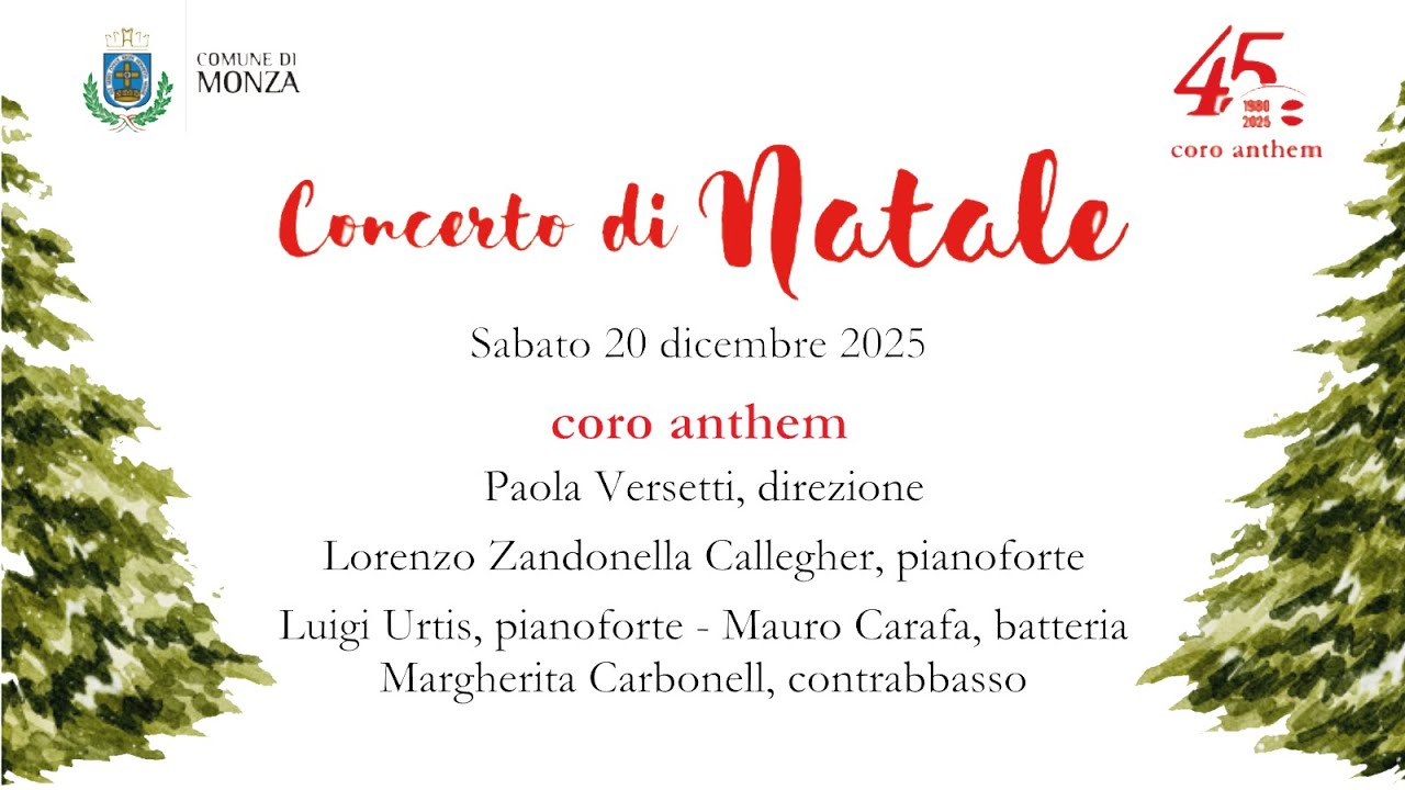 Concerto di Natale 2025 - 45mo anniversario Coro Anthem