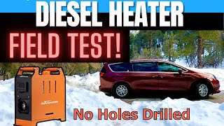 Chinese Diesel Heater Overview in Chrysler Pacifica Minivan no holes drilled. Winter Van Life!
