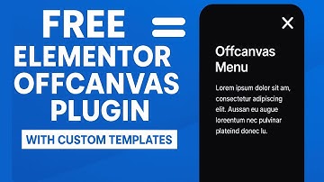 How to Create a Custom Offcanvas Menu in Elementor (Free Plugin) | Responsive Menu in Elementor