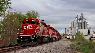 CP SD40-2 TRIO! Railfanning Columbus, WI Ft, CP SD40-2s lead 8WWA, P42 leads A7 and More!