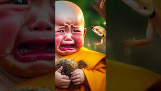 little monk so pity 😥😭 bee attack 🐝🦜 so pity 😥#littlemonk #pity