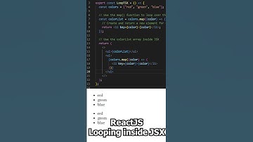 How To Loop Inside JSX (React Functional Components) #reactjs #programming #frontend