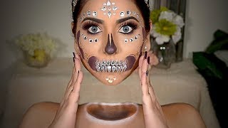 Detached Floating Head Halloween Makeup Tutorial || Optical Illusion screenshot 4