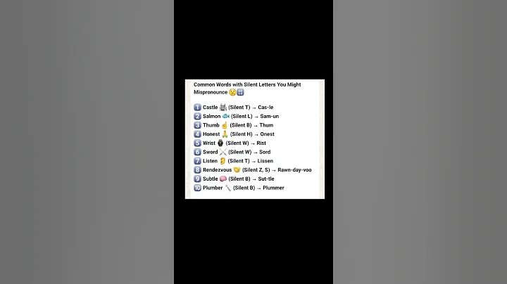 # common words with silent letters you might mispronounce 🤫 🔤